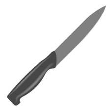Нож 19,5 см черный с антибактериальной защитой Microban