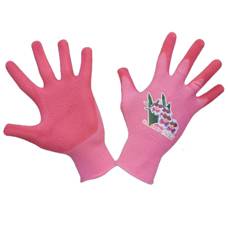 Перчатки для садовых работ розовые